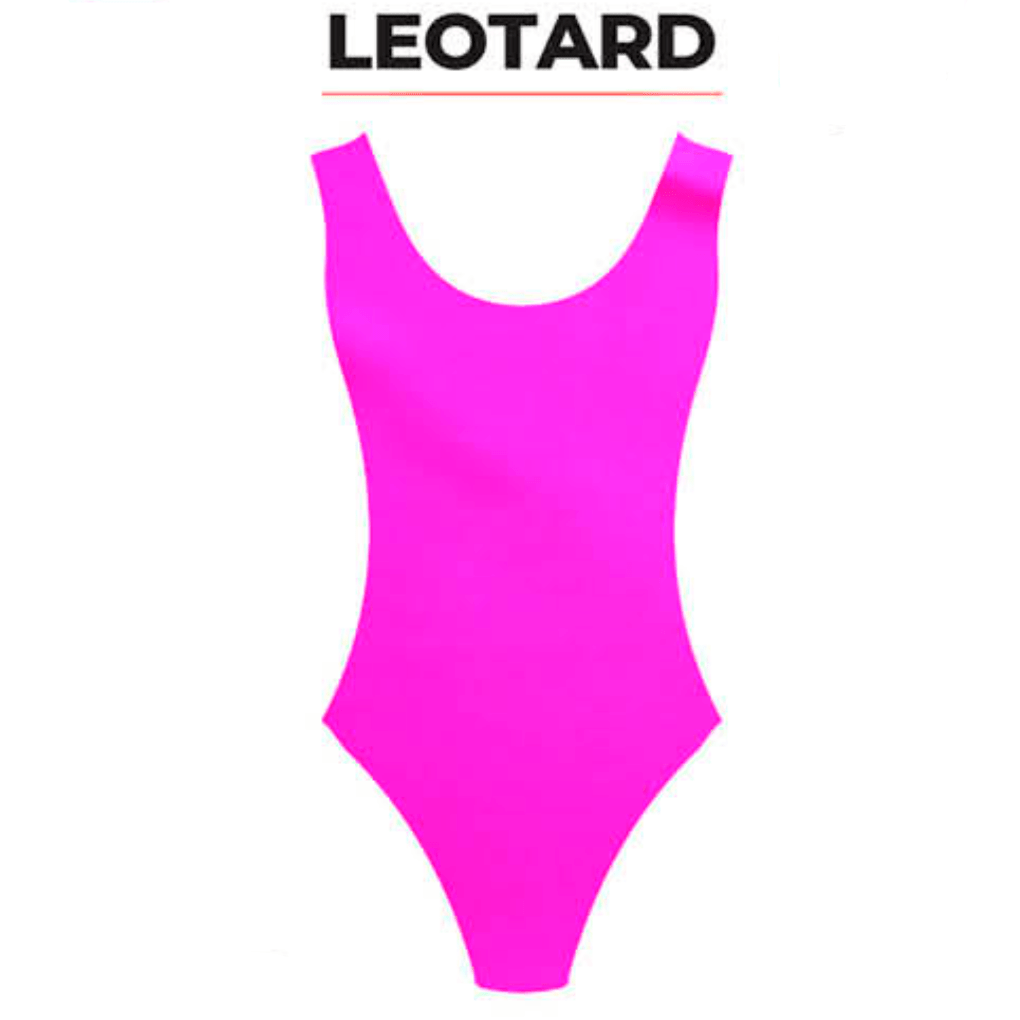 80s Retro Neon Leotard - Pink