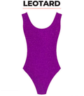 80s Retro Neon Leotard - Purple