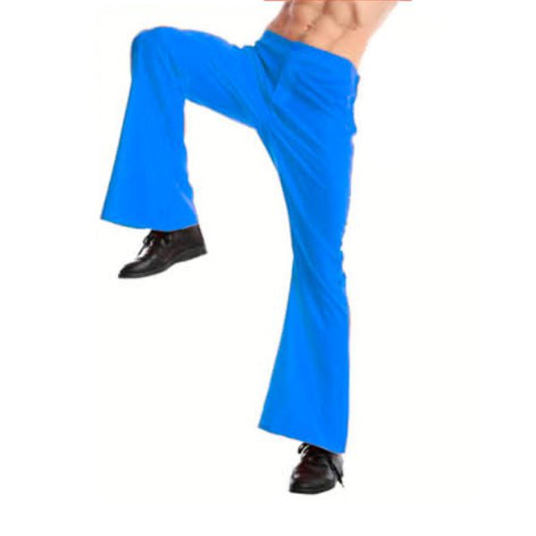 Adult 70s Disco Flare Pants - Blue
