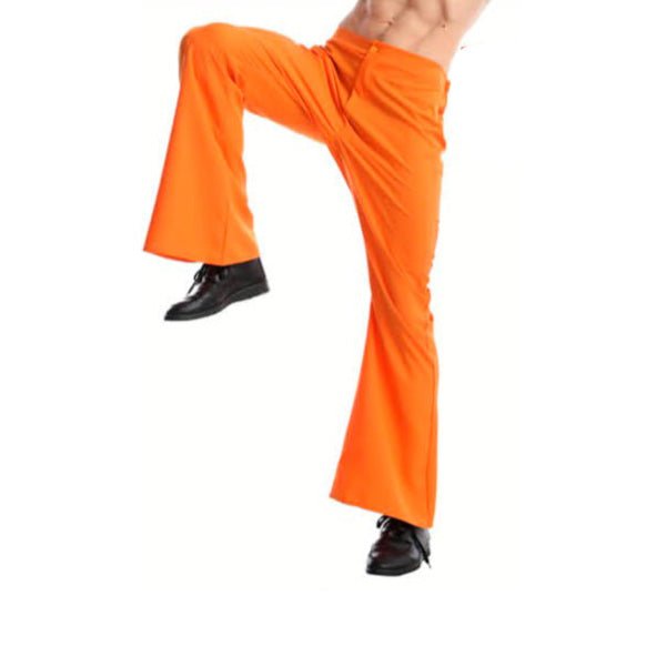 Adult 70s  Disco Flare Pants - Orange