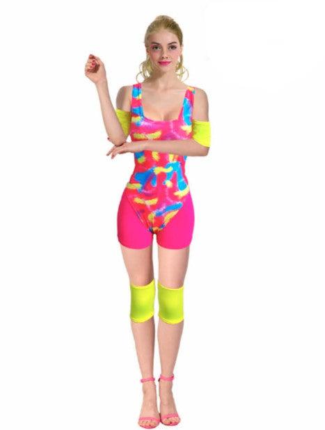 Adult 80s Workout Lady Barbie Style Cotume
