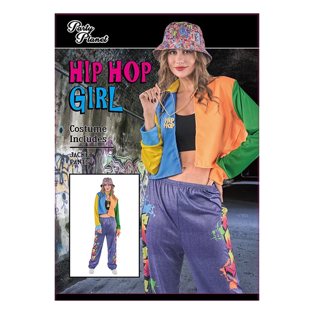 Adult 90s Rapper Style Hip Hop Girl Costume