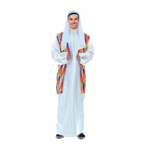 Adult Arab Pilgrim Man Costume - Rainbow Stripe