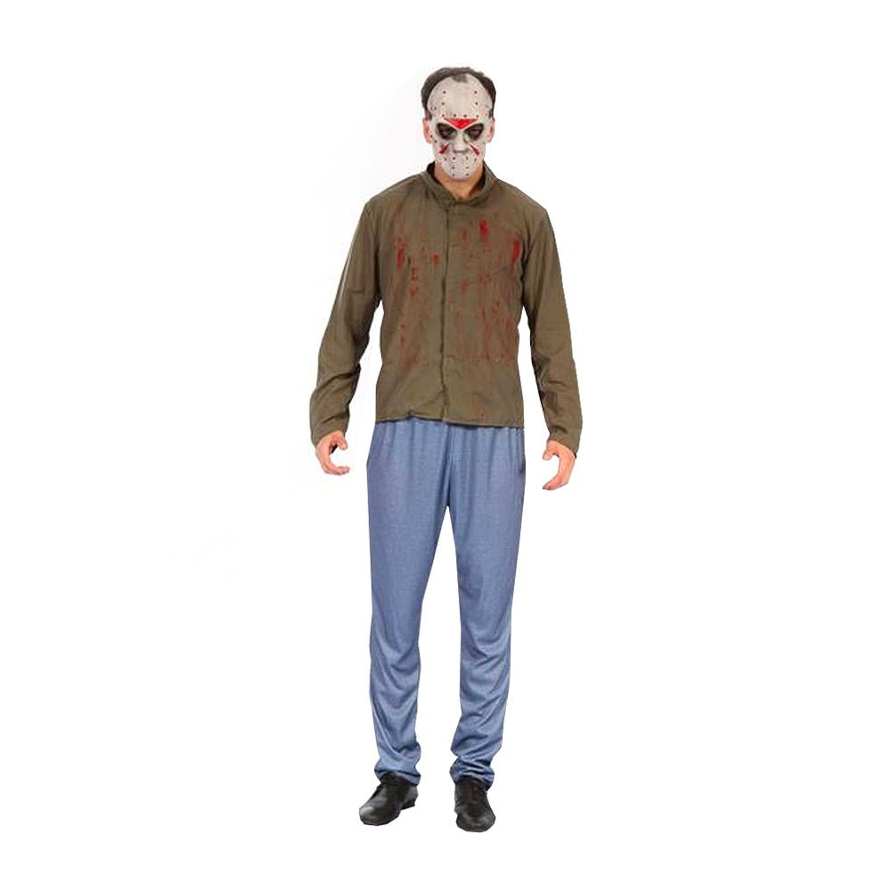 Adult Bloody Zombie Jason Voorhees Mens Costume