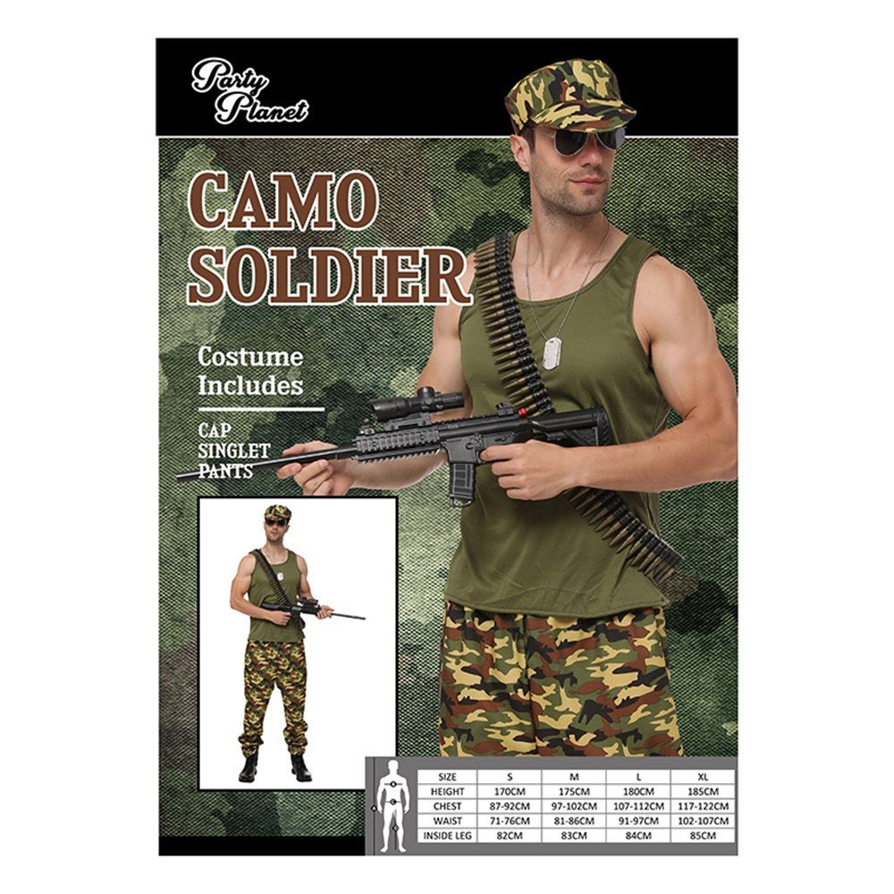 Adult Camo Soldier Costume