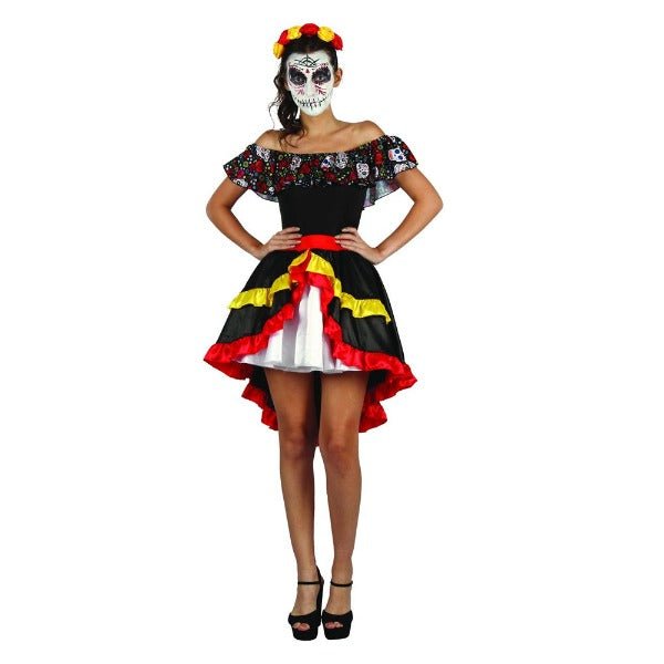 Adult Day of the Dead Lady Costume – Halloween Fancy Dress