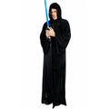 Adult Deluxe Black Hooded Robe