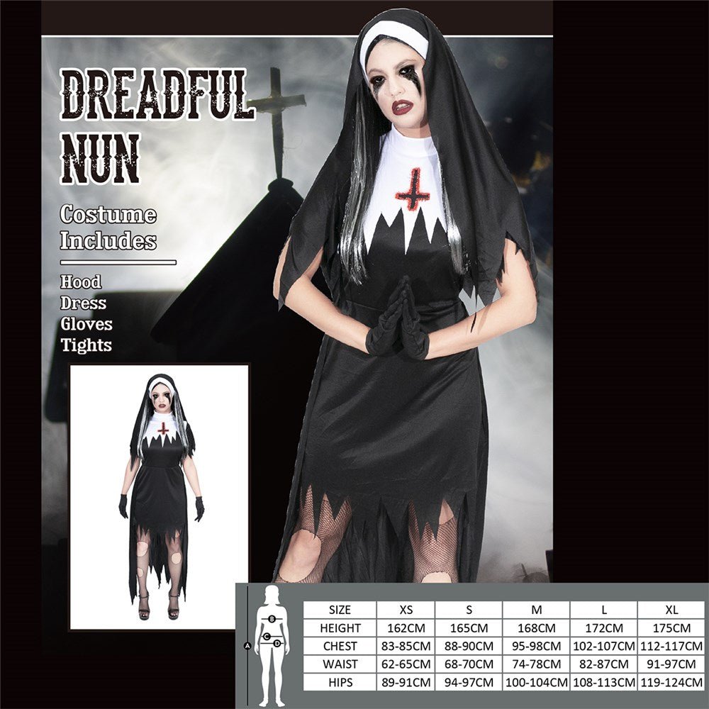 Adult Dreadful Nun Halloween Costume