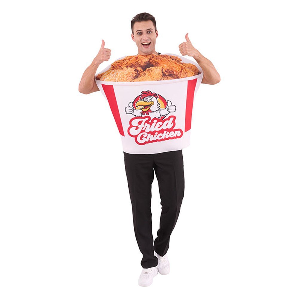 Adult Fried Chicken Bucket Novelty Costume