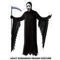 Adult Halloween Screaming Grim Reaper Costume – Grave Ghoul Outfit