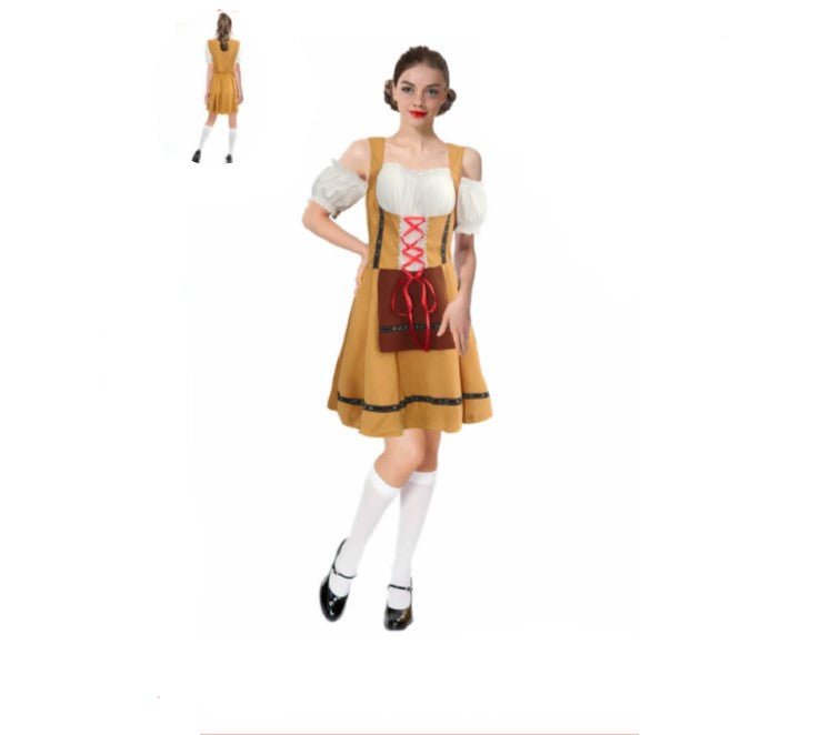 Adult Light Brown Beer Girl Costume – Oktoberfest Dress