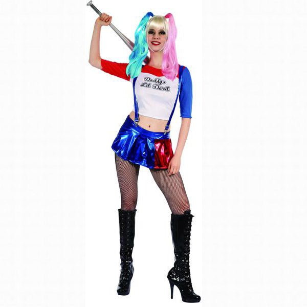 Adult Little Devil Crazy Harley Quinn Costume