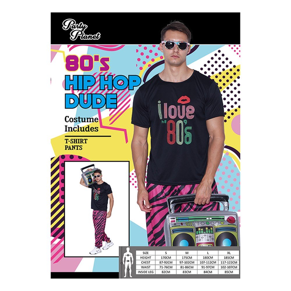 Adult Love 80's Hip Hop Men Costume