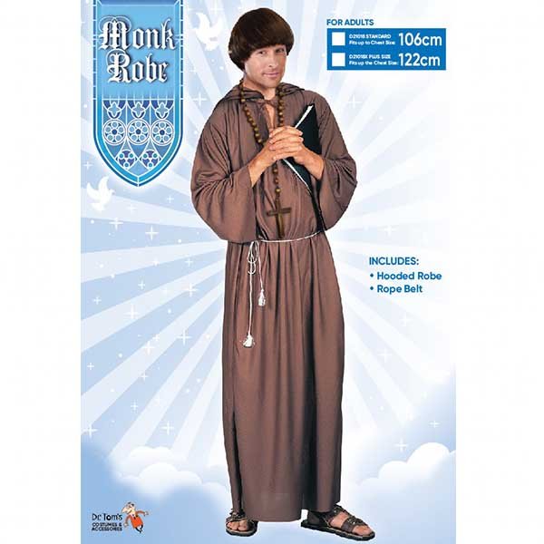 Adult Monk Costume Robe