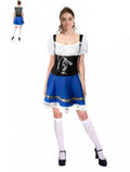 Adult Oktoberfest Bavarian Beer Girl Costume – Blue Dirndl Dress