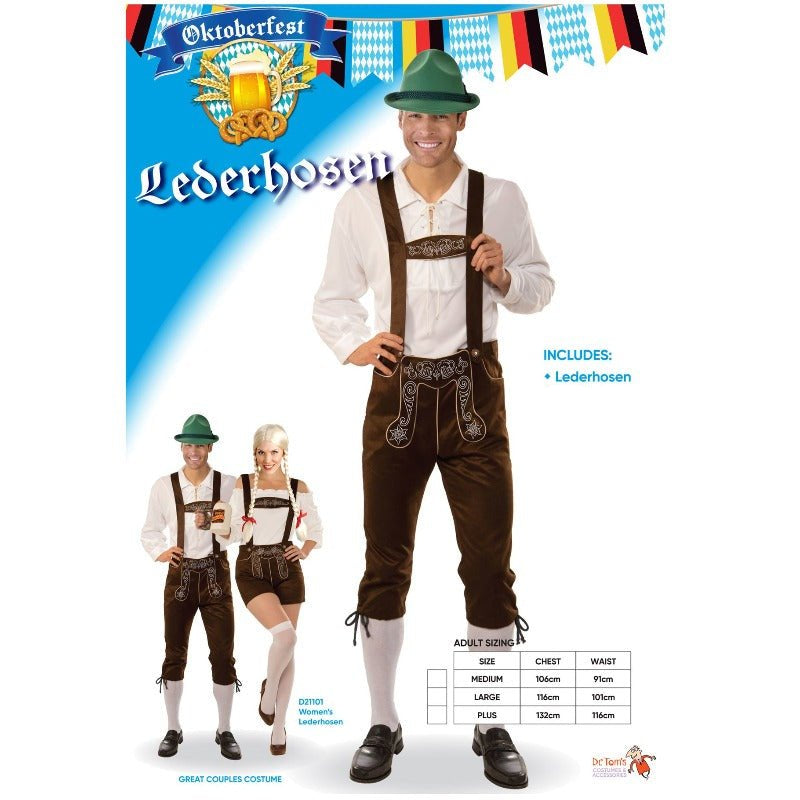 Adult Oktoberfest Traditional Germany Lederhosen Man