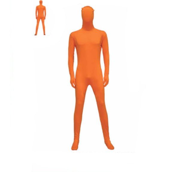 Adult Orange Body Suit Costume – Full Morphsuit Style Outfit