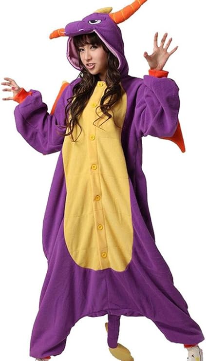 Adult Purple Spyro Dragon Animal Onesie