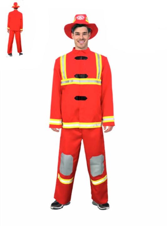 Adult Red Fireman Costume