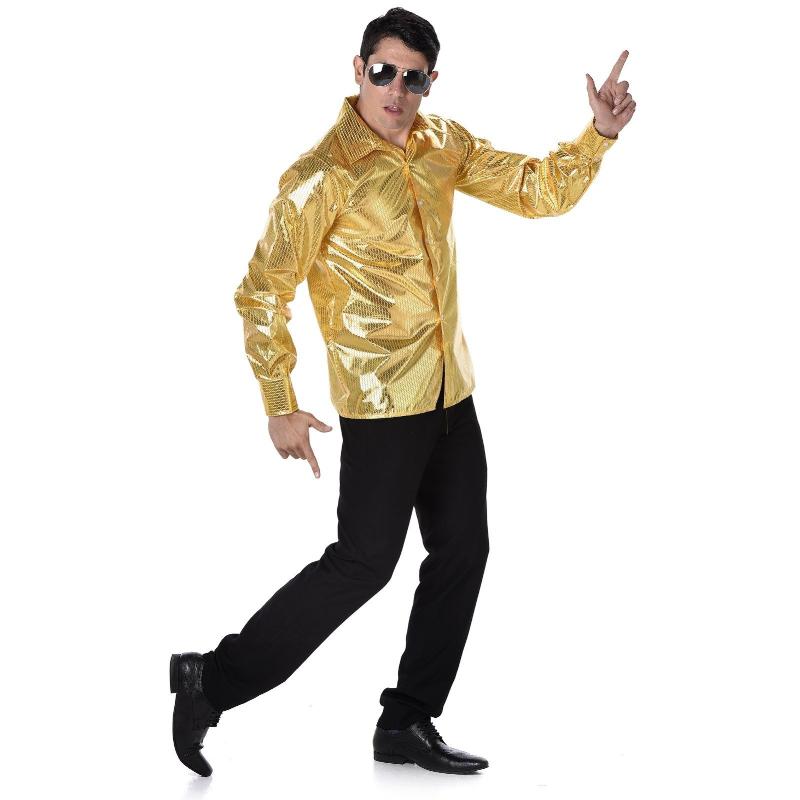 Adult Sequin Disco Shirt - Gold