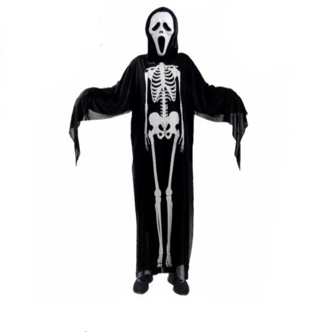 Adult Skeleton Ghoul Costume – Halloween Scary Outfit