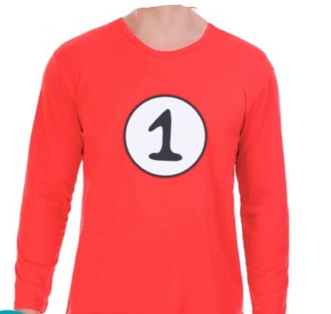 Adult Thing 1 Costume Top – Dr. Seuss Book Week Outfit