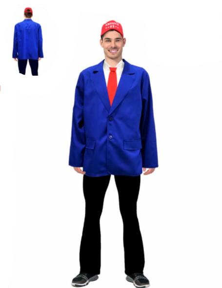 Adult Trump Style Blue Business Man Costume