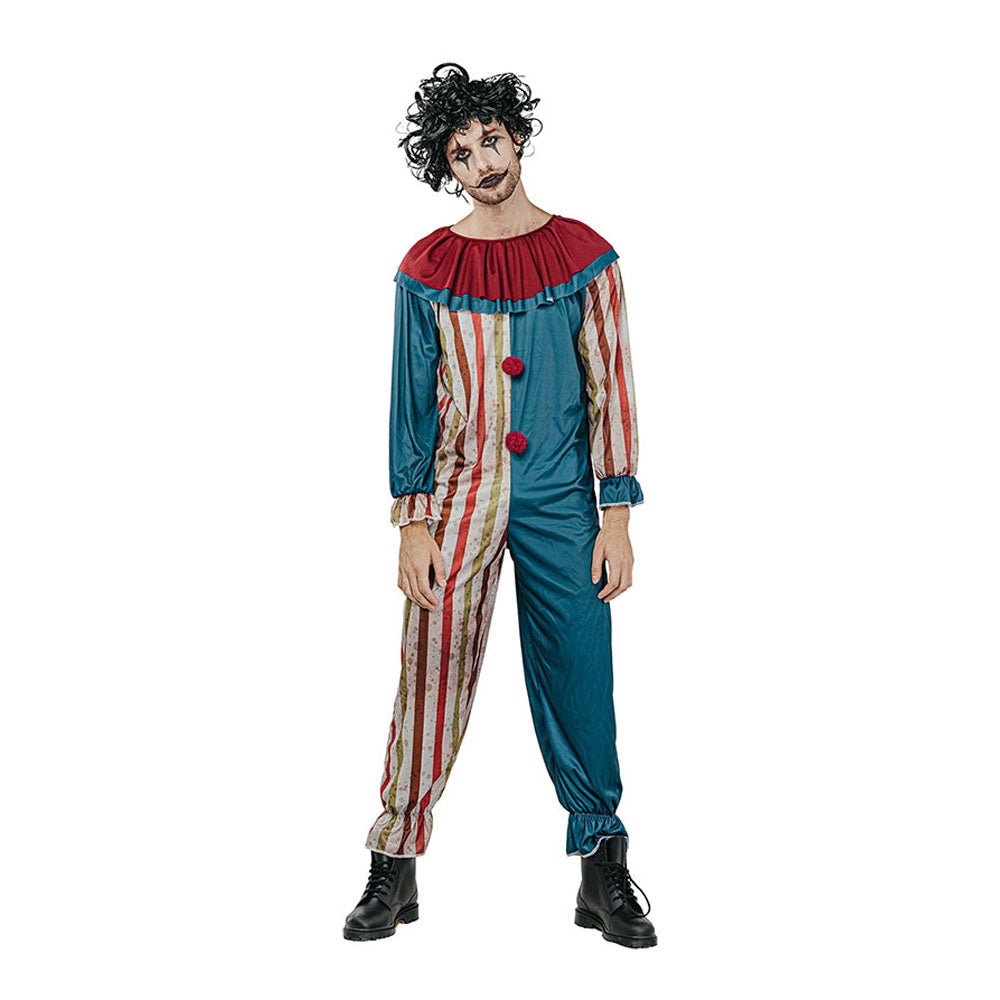 Adult Vintage Clown Halloween Costume – Creepy Circus Jumpsuit