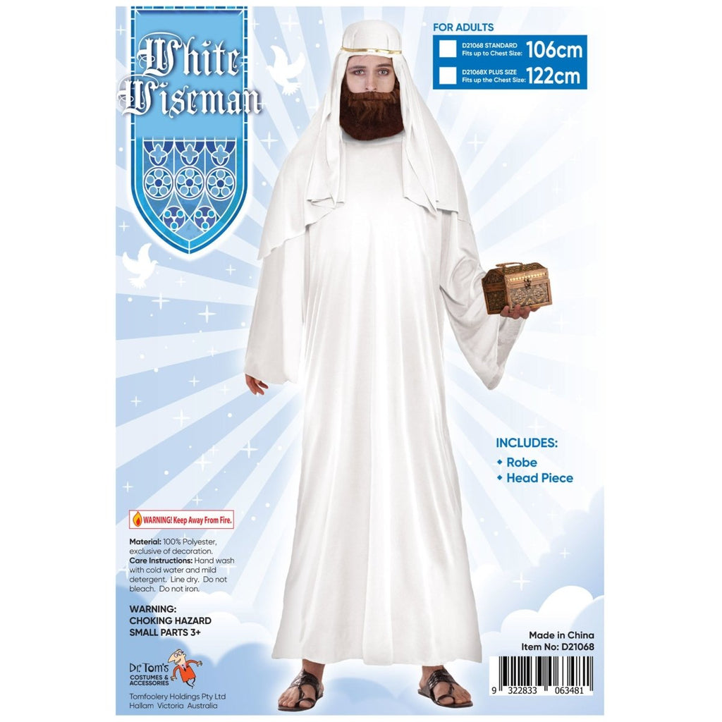 Adult White Wiseman Costume