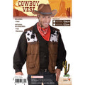 Adult Wild West Cowboy Vest with Fringe