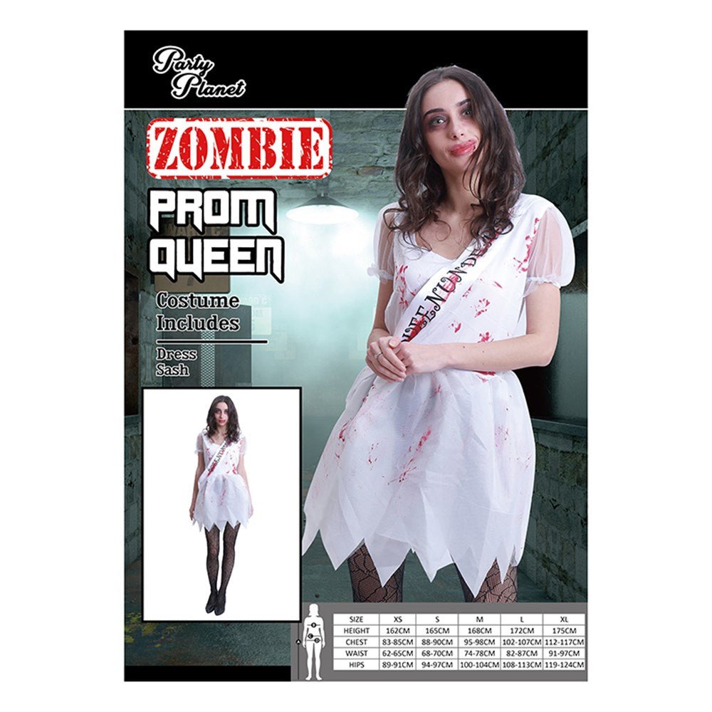 Adult Zombie Prom Queen Costume – Halloween Fancy Dress