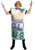 Aussie $100 Note Man Costume – Funny Adult Money Outfit