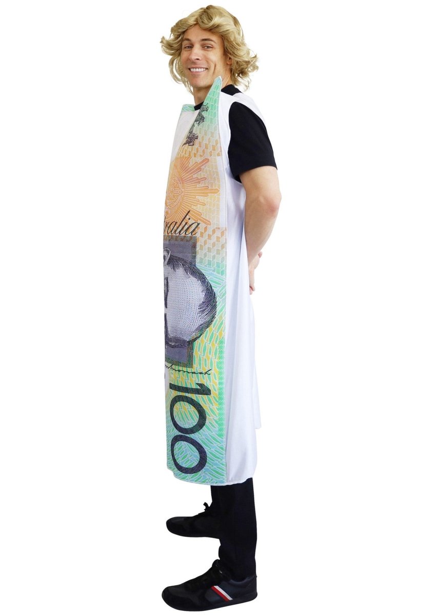 Aussie $100 Note Man Costume – Funny Adult Money Outfit