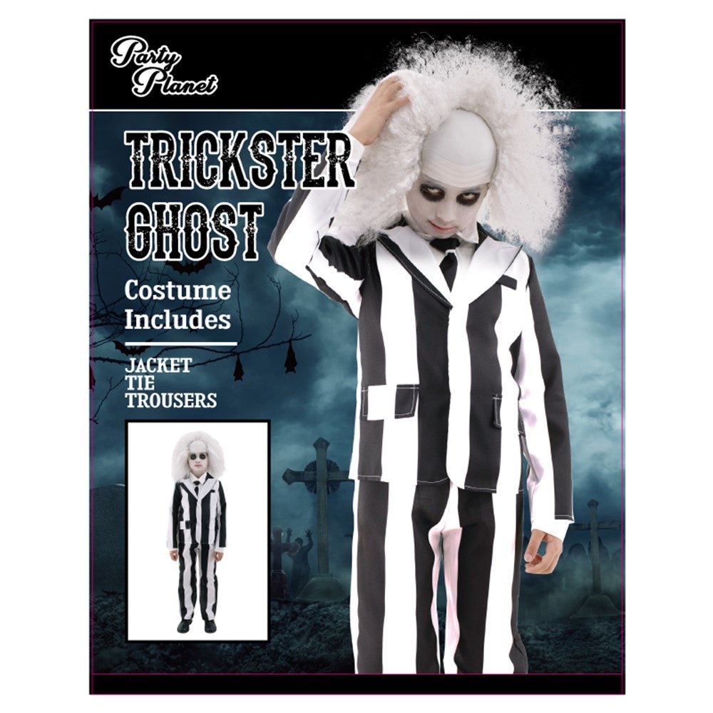 Boy Beetlejuice Trickster Ghost Costume