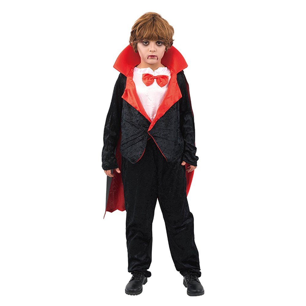 Boy Vampire Costume – Jumpsuit with Cape & Bowtie