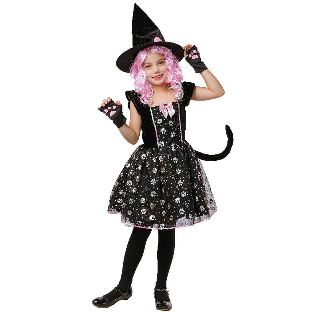 Children Cat Witch Girl Costume