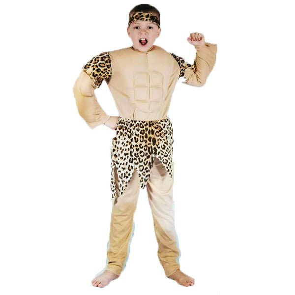 Children Caveman Costume with Muscle